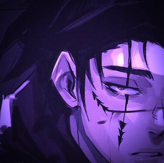 Purple Profile Picture of Mysterious Character pfp Profile Picture