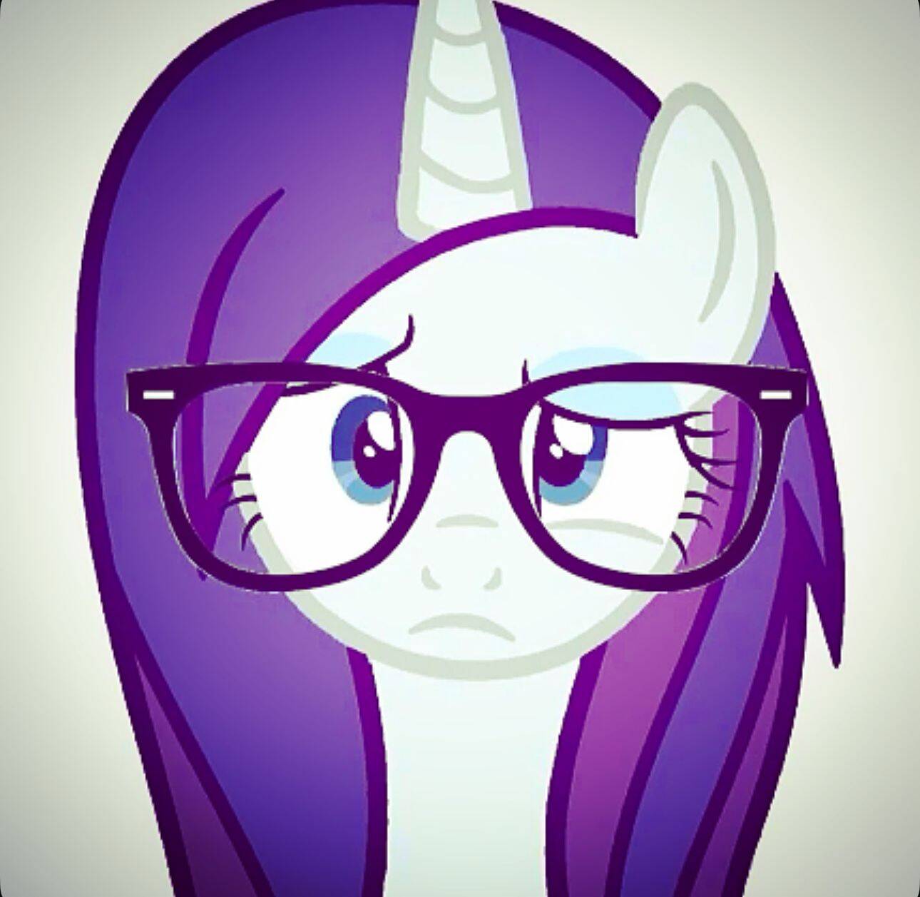 Purple Profile Picture of Pony with Funny Glasses pfp Profile Picture