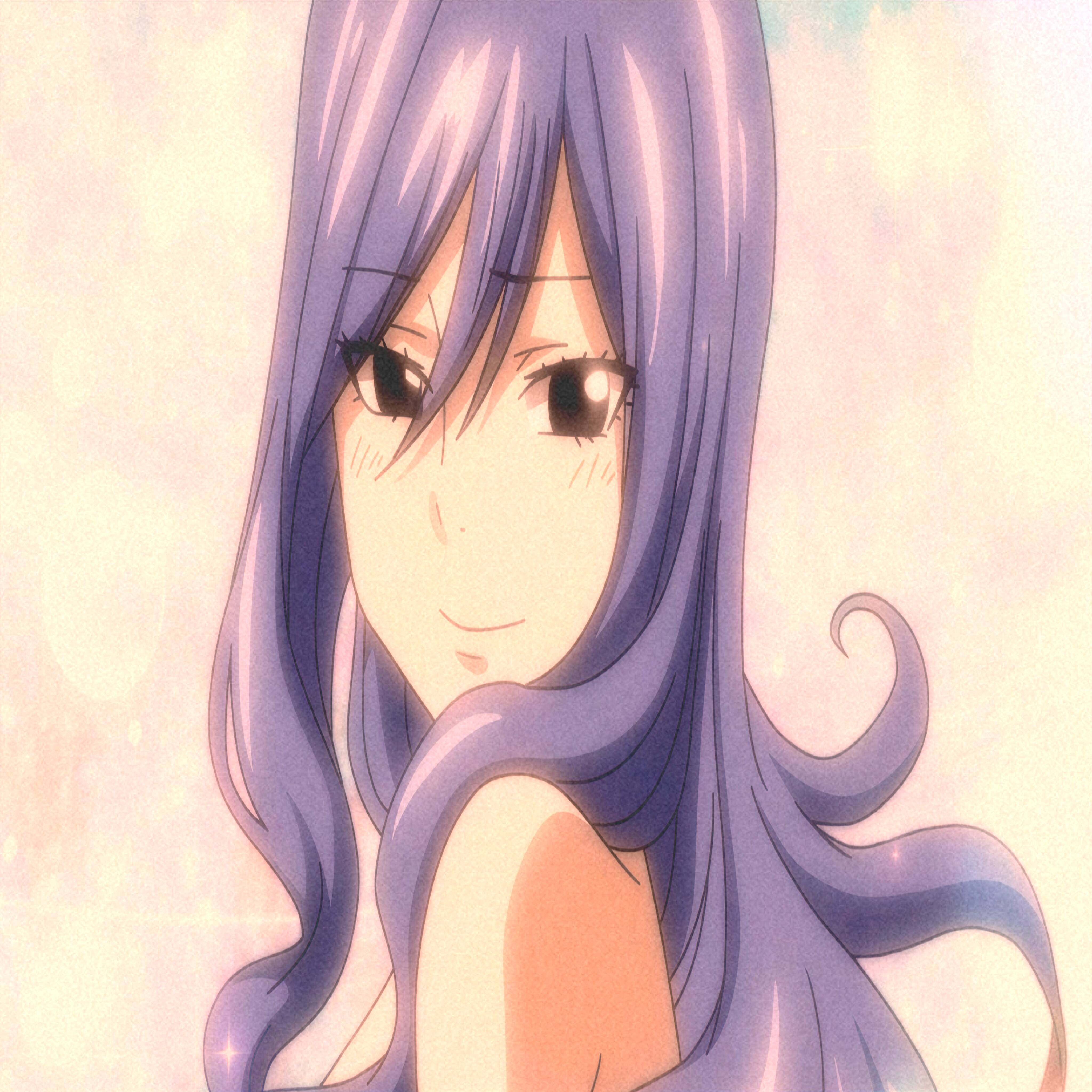 Purple pfp Profile Picture of Anime with Long Hair