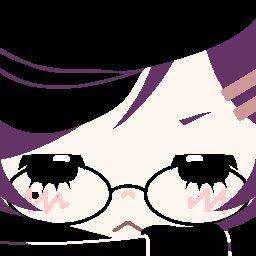 Purple pfp Profile Picture of Girl with Glasses