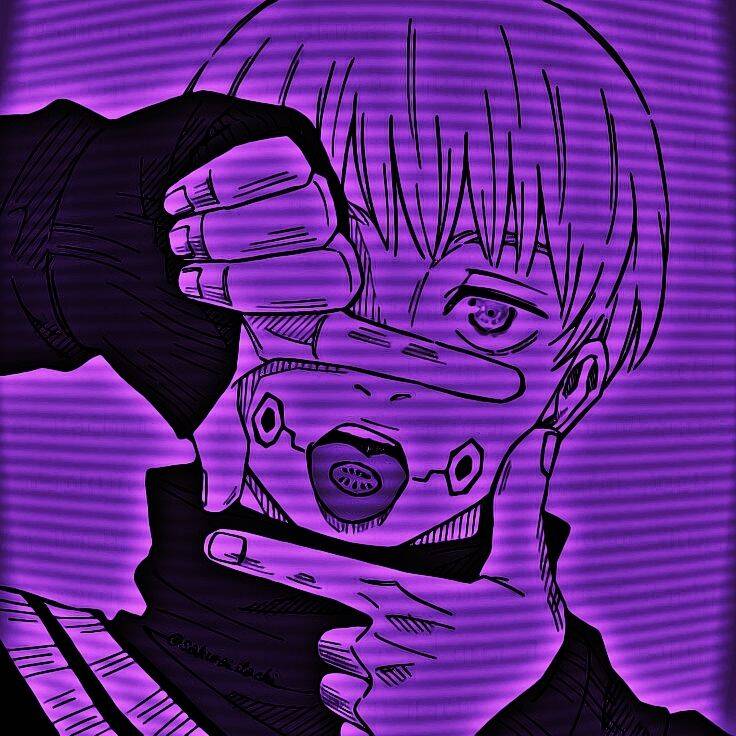 Purple pfp Profile Picture of Mysterious Character