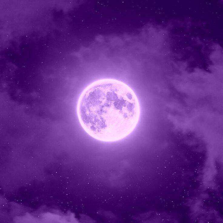 Purple pfp Profile Picture of Mystical Full Moon