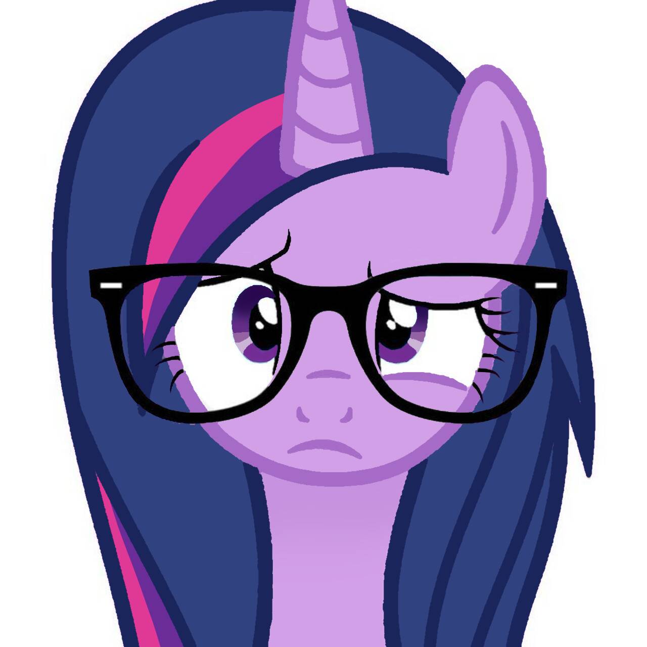 Purple pfp Profile Picture of Nerdy Unicorn