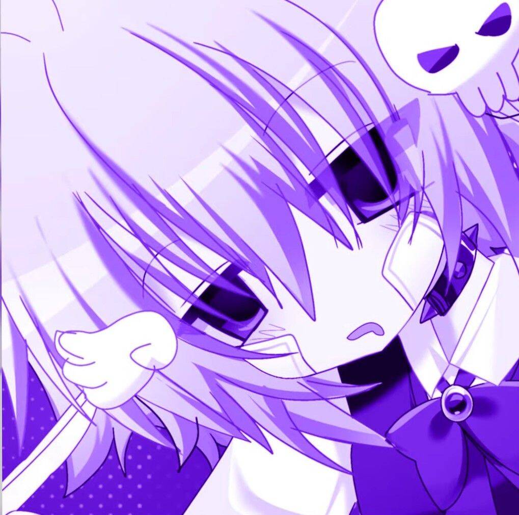 Purple pfp Profile Picture of Sad Anime