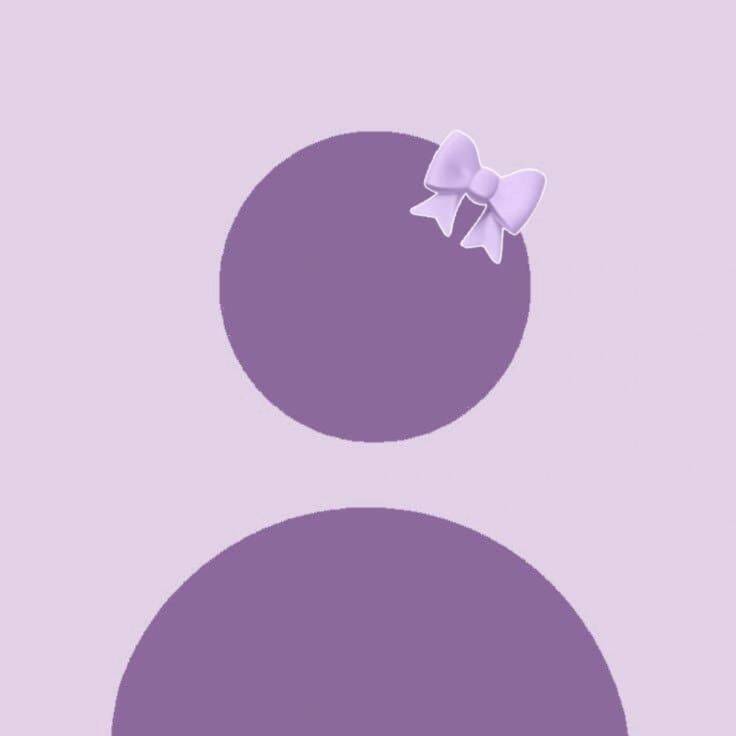 Purple Profile Picture with Cute Bow pfp Profile Picture
