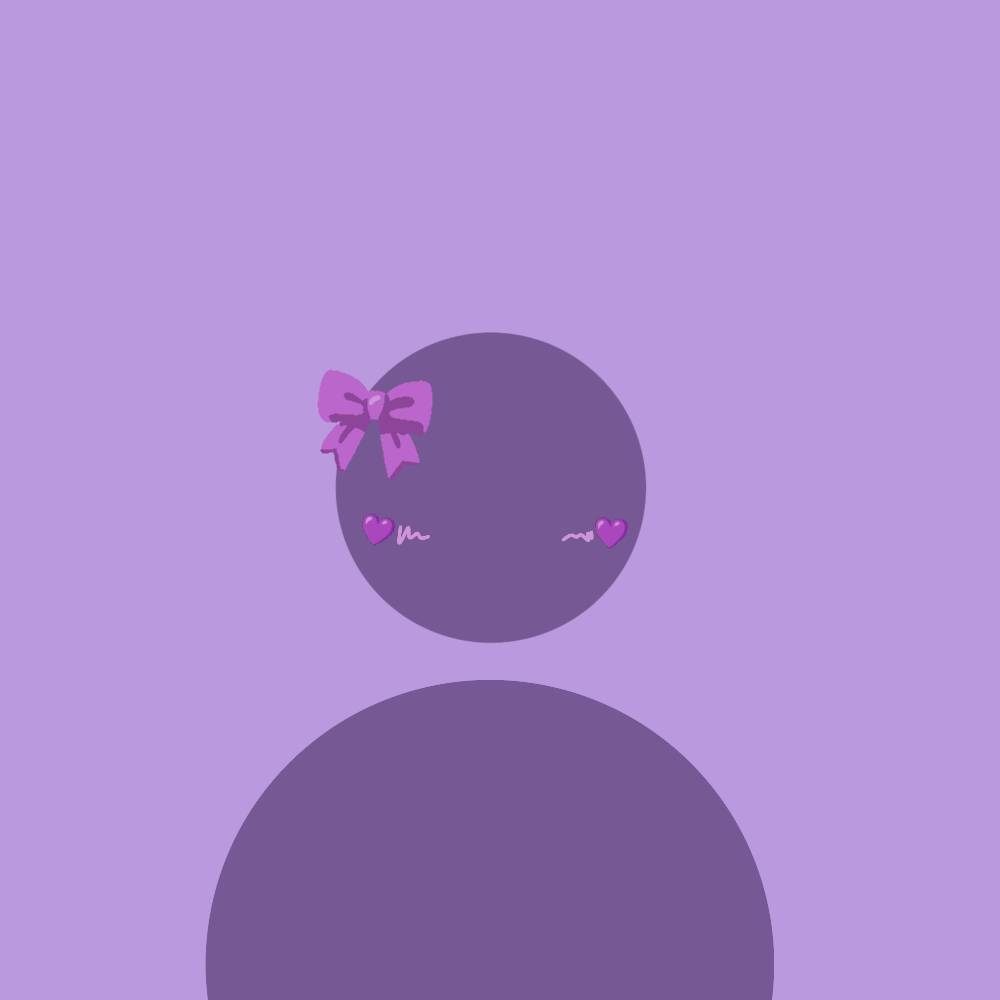 Purple pfp Profile Picture with Bow and Heart