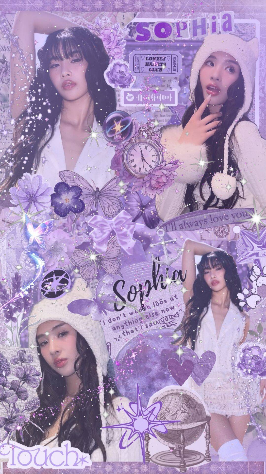 Purple pfp Profile Picture with Fashion Style