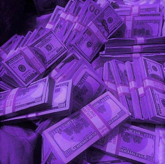 Purple pfp Profile Picture with Money