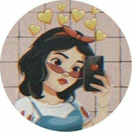 Retro Girl​ pfp Profile Picture with Hearts