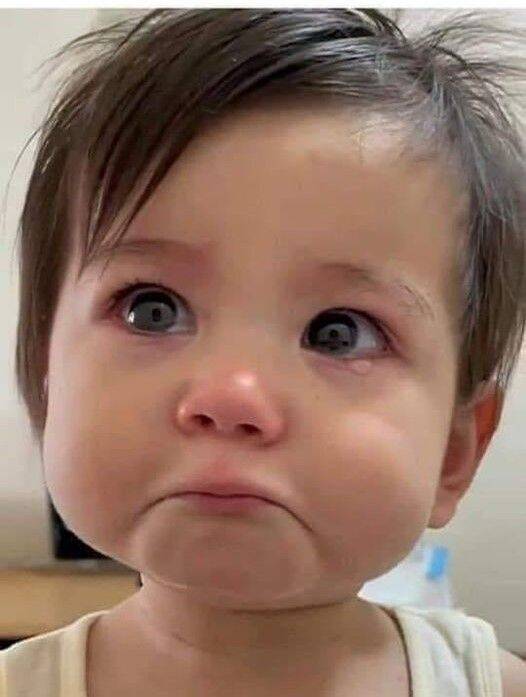 Sad Baby pfp Profile Picture with Tearful Eyes