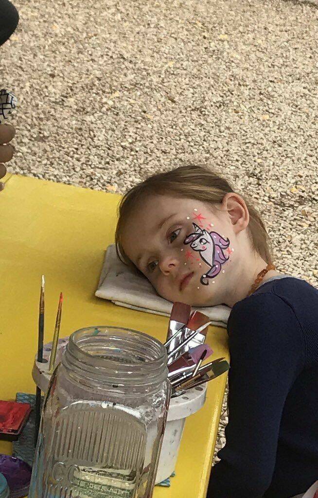 Sad pfp Profile Picture of Child with Face Painting