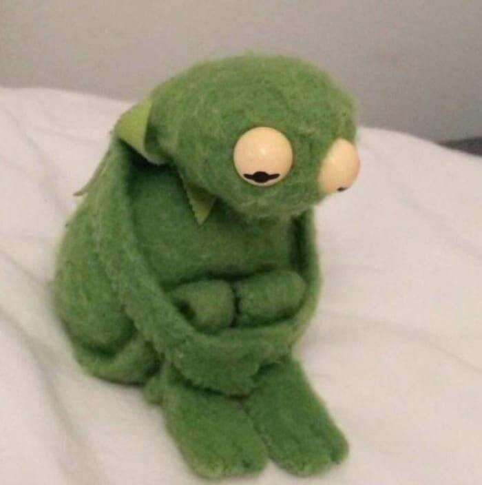 Sad Frog pfp Profile Picture Sitting Alone