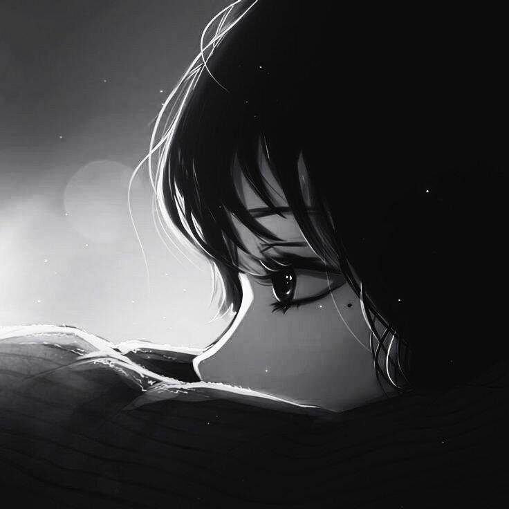 Sad Girl pfp Profile Picture with Melancholic Gaze