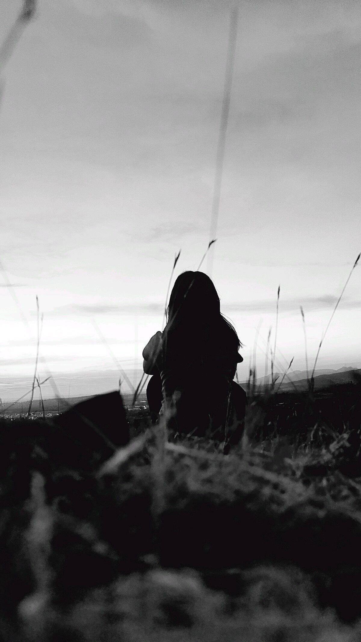 Sad pfp Profile Picture of Silent Woman at Dusk