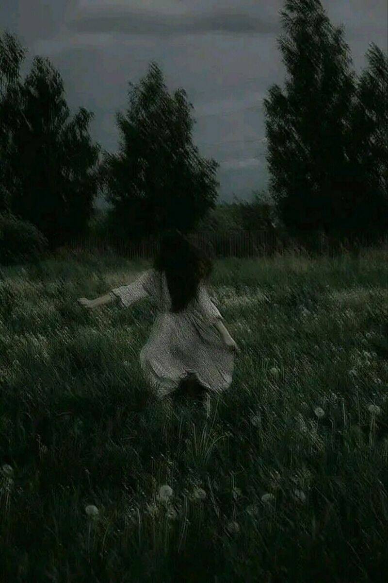 Sad pfp Profile Picture of Woman Alone in Field