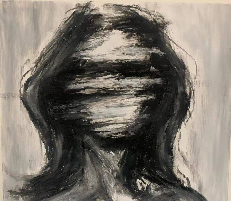 Sad Woman pfp Profile Picture with Faded Face