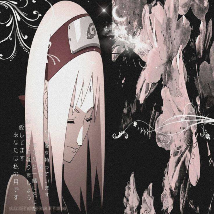Sakura pfp Profile Picture with Flowers and Dark Style