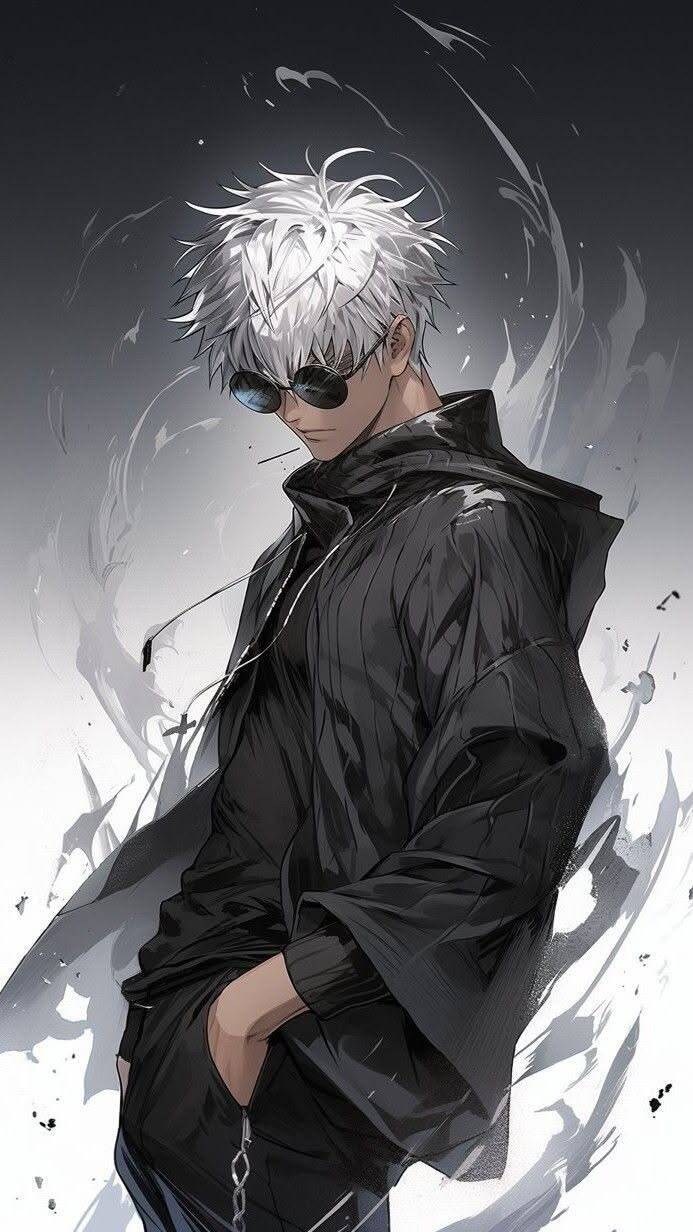 Satoru Gojo pfp Profile Picture with Sunglasses and Hands in Pockets