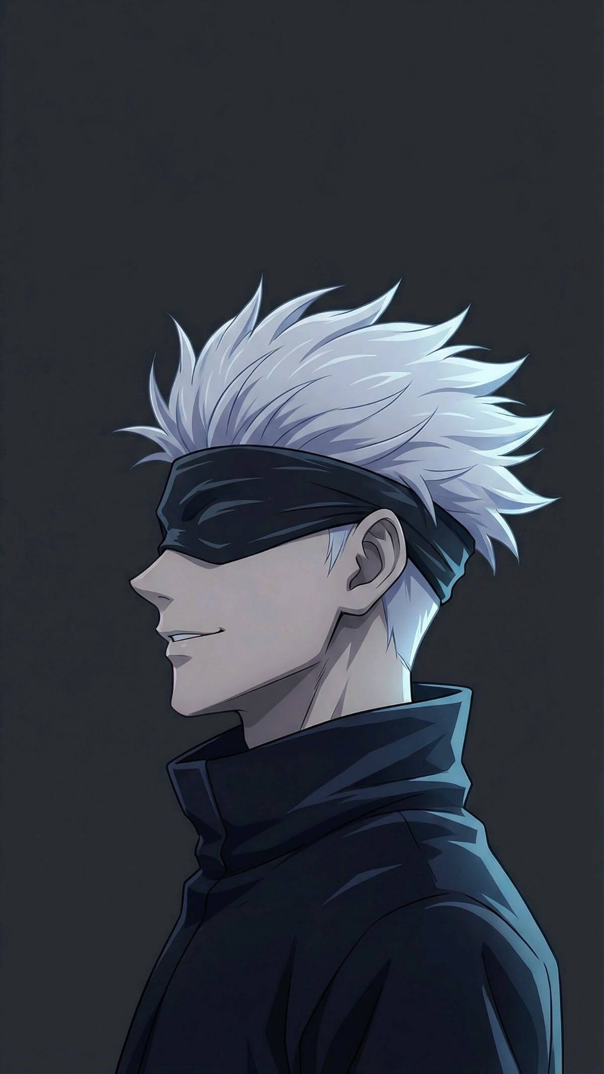 Satoru Gojo pfp Profile Picture from the Side with White Hair