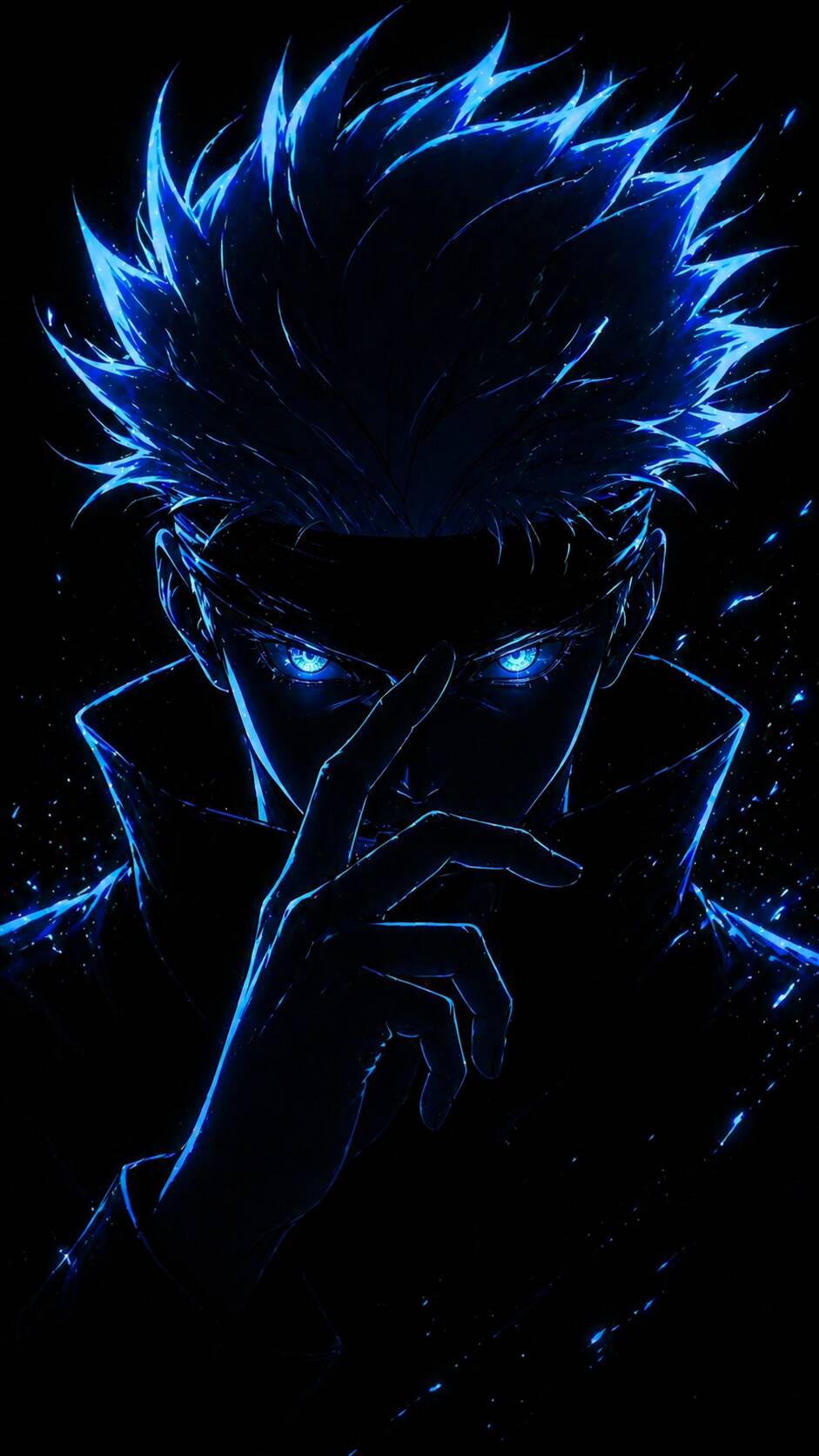 Satoru Gojo pfp Profile Picture with Luminous Blue Eyes