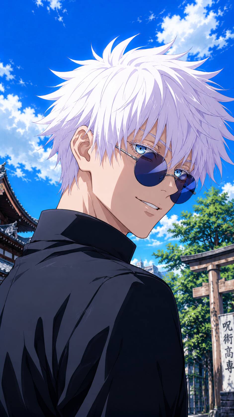Satoru Gojo pfp Profile Picture with Sunglasses and Smile