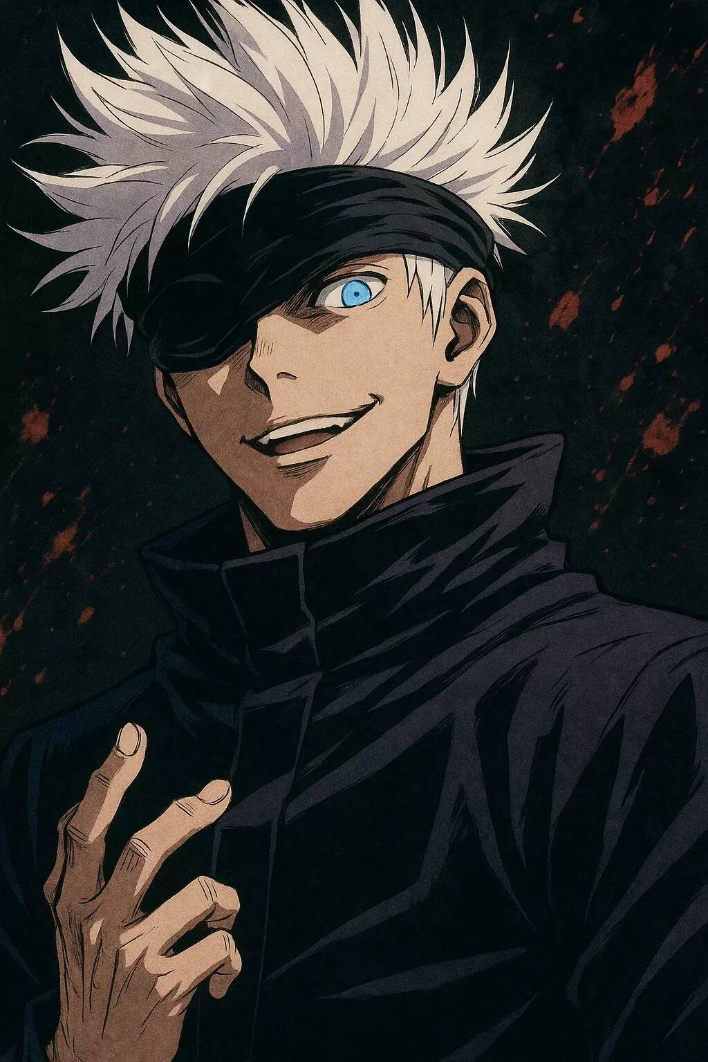 Satoru Gojo pfp Profile Picture with Smile and Blue Eyes