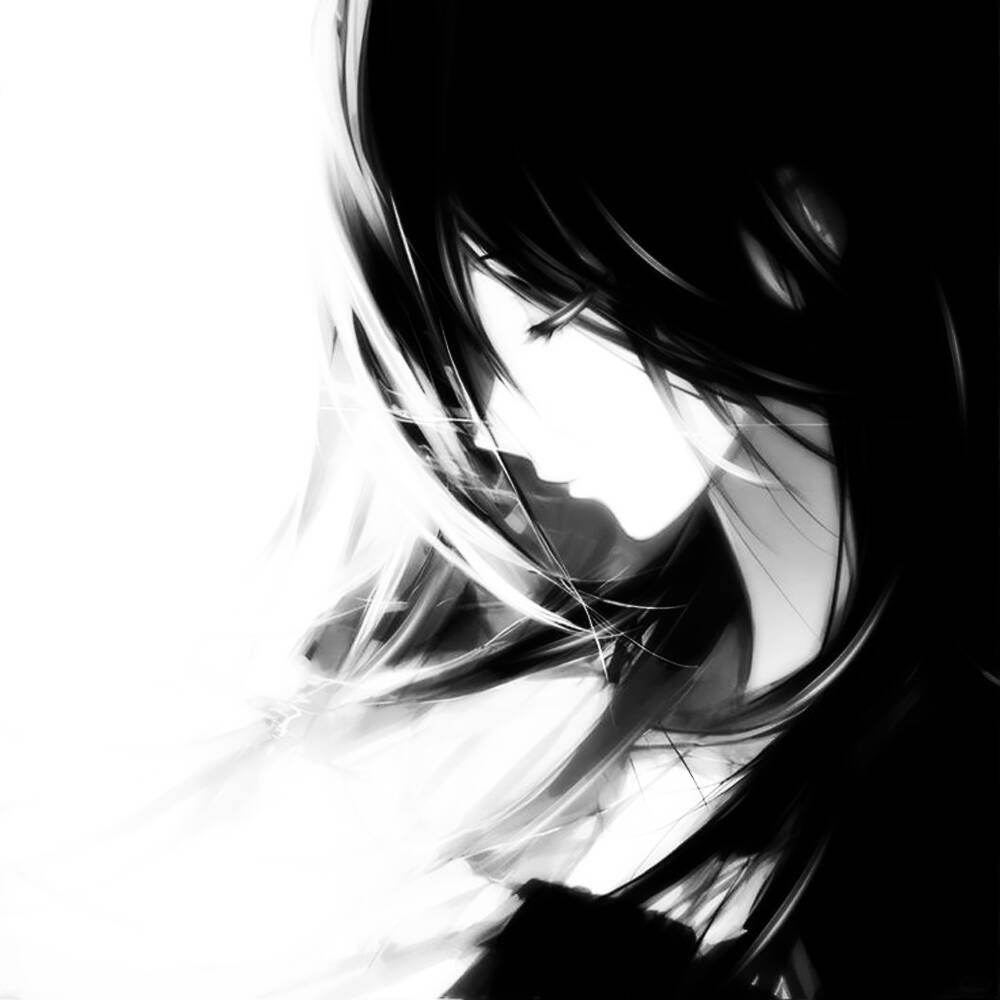 Emo pfp Profile Picture Silent with Long Hair