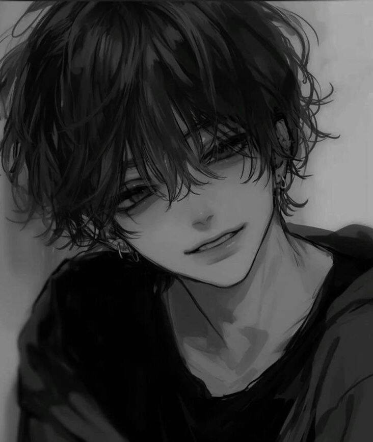 Emo pfp Profile Picture of Boy with Messy Hair