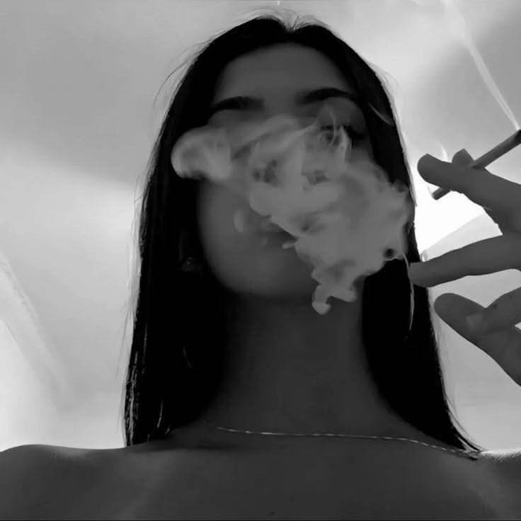 Smoking Style pfp Profile Picture in Black and White