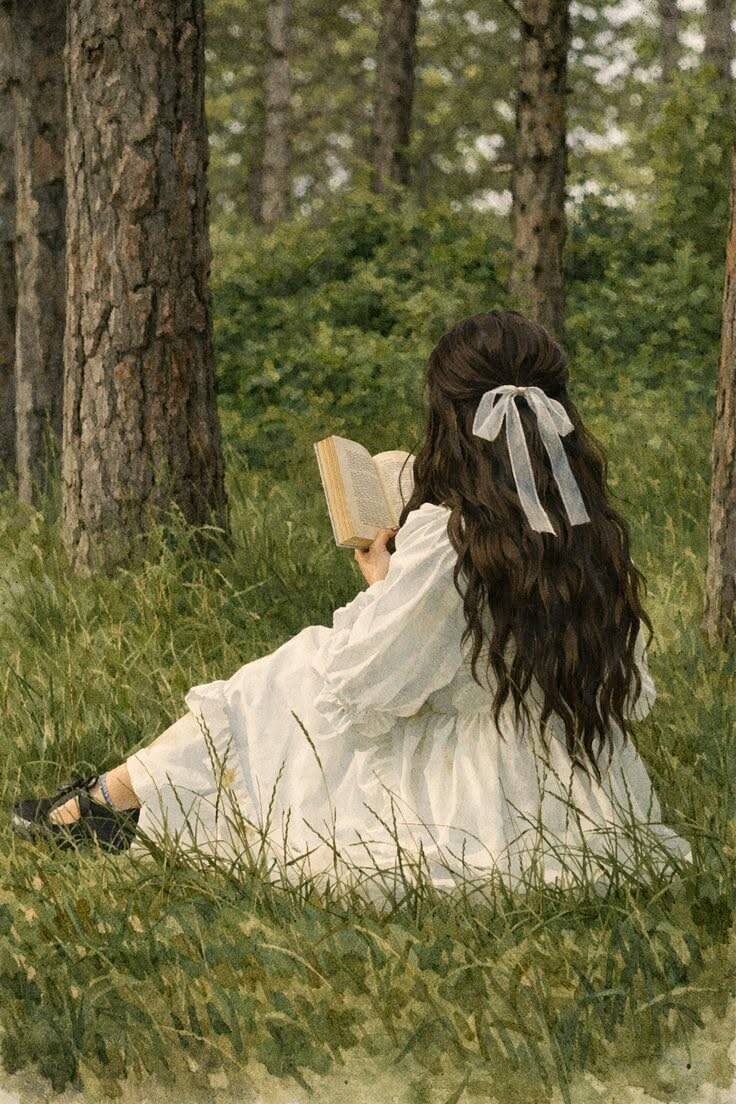 Vintage Style Girl Reading pfp Profile Picture for TikTok