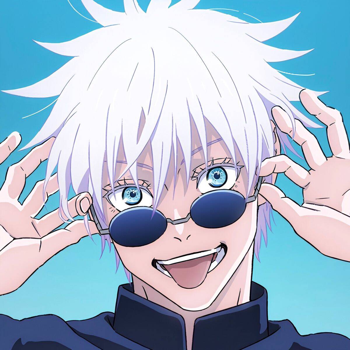 Satoru Gojo pfp Profile Picture with Sunglasses and Smile
