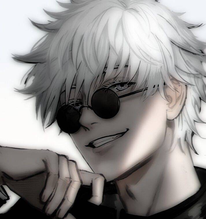 Satoru Gojo pfp Profile Picture with Dark Glasses and Smile