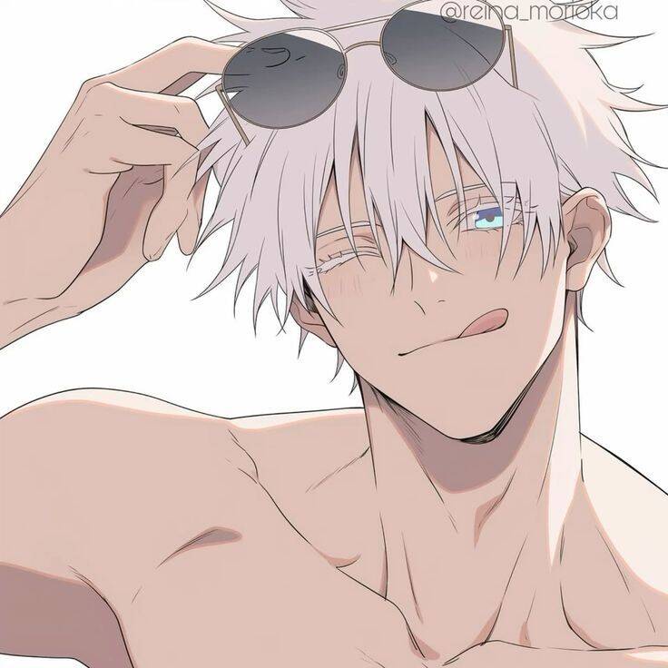 Satoru Gojo pfp Profile Picture with Sunglasses in Hair