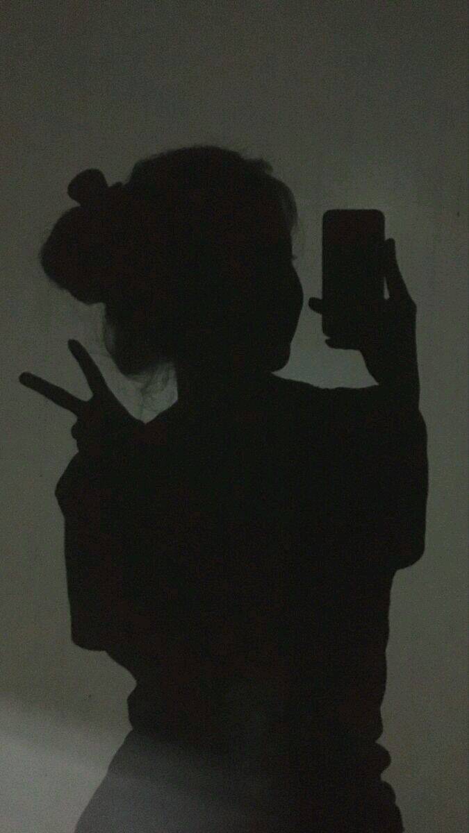 Silhouette and Peace Sign pfp Profile Picture