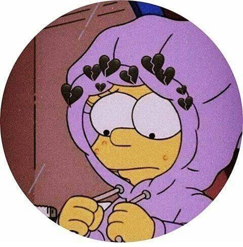 Girl​ pfp Profile Picture for Whatsapp Simpsons Style with Heart
