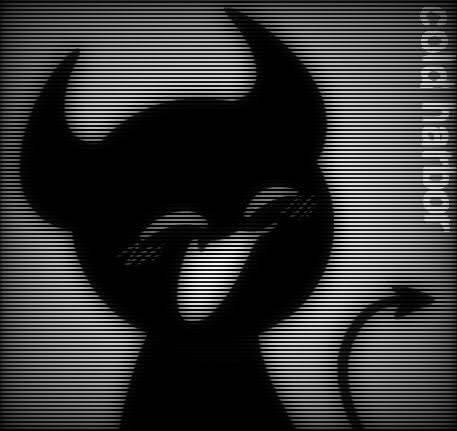 Black pfp Profile Picture of Smiling Demonic Character