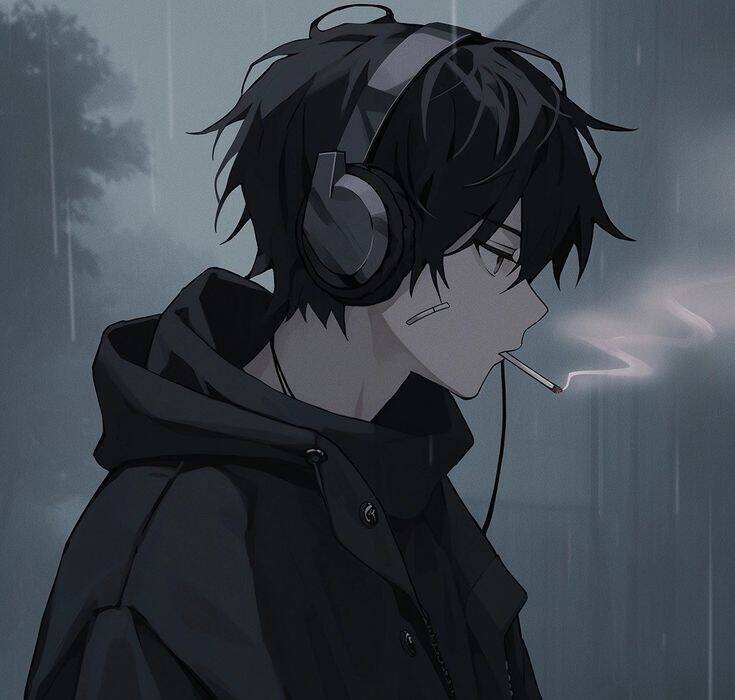 Stylish Boy​ pfp Profile Picture of Anime Boy with Headphones