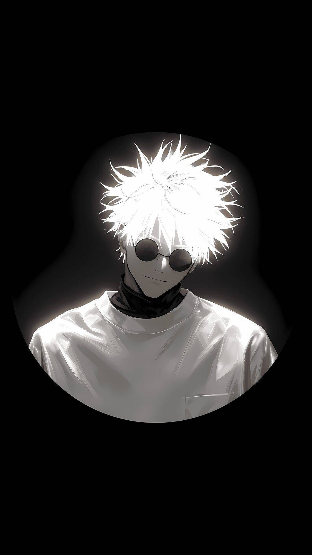 Stylish pfp Profile Picture with White Hair and Sunglasses