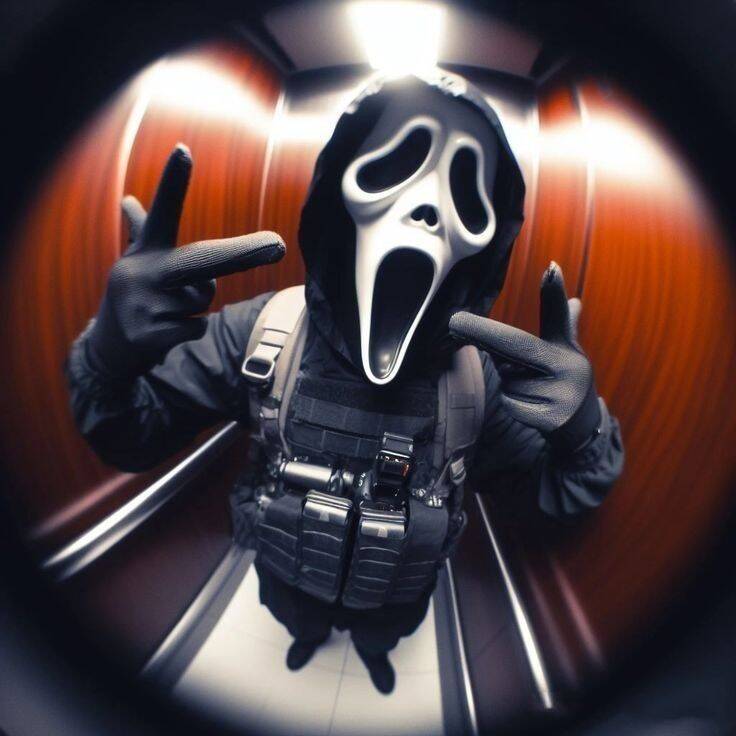 Terror Style Whatsapp pfp Profile Picture with Ghost Mask
