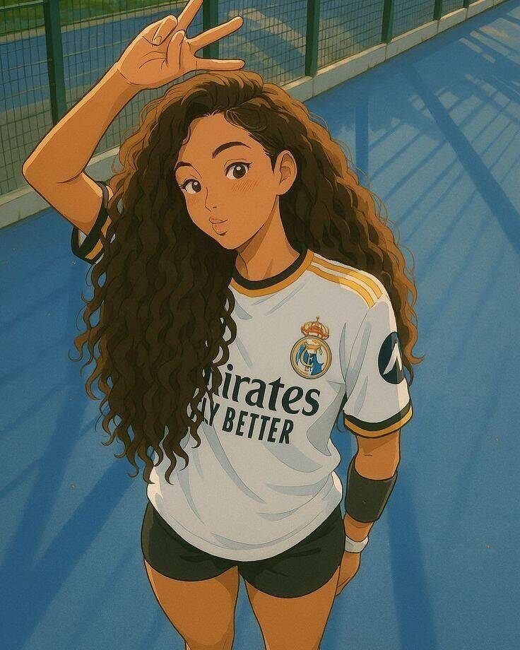 Anime Girl Football Shirt pfp Profile Picture
