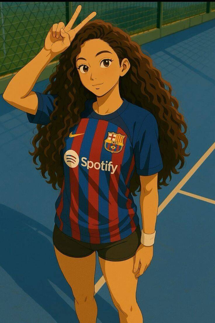 Girl​ pfp Profile Picture in Anime with Football Shirt
