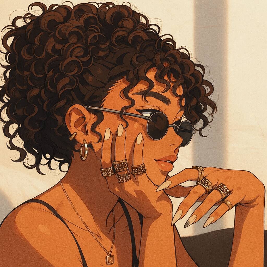 Girl​ pfp Profile Picture with Sunglasses and Cool Style