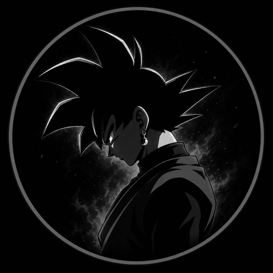 Cool Goku pfp Profile Picture in Black and White
