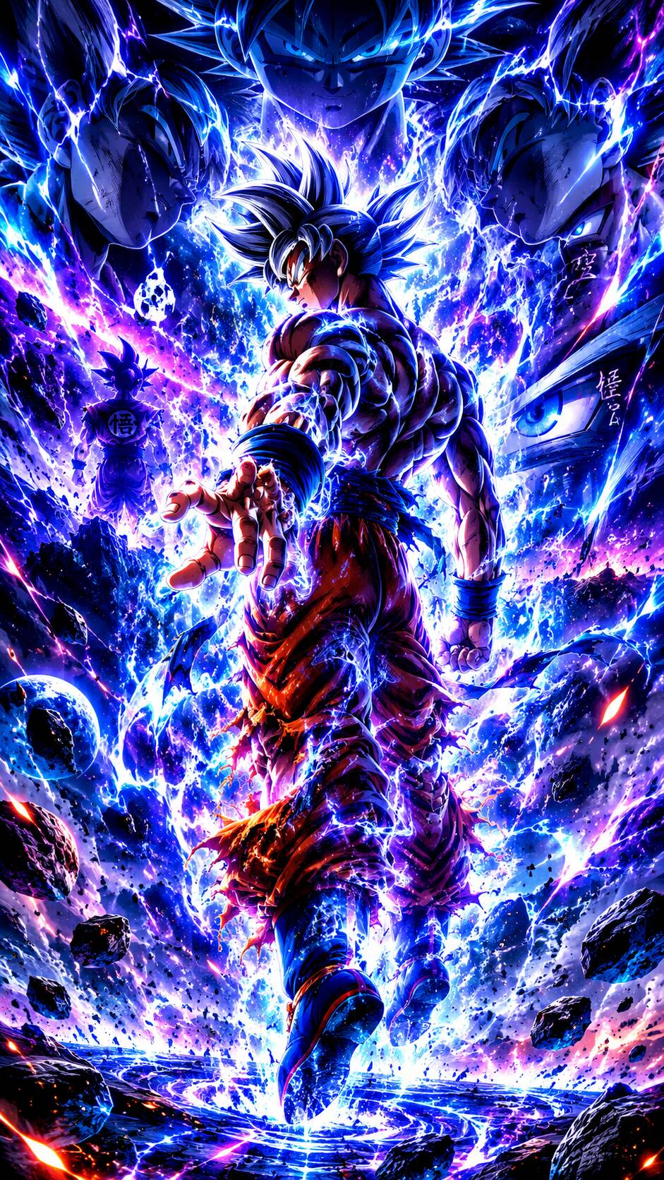 Epic Goku pfp Profile Picture with Ultra Instinct Aura