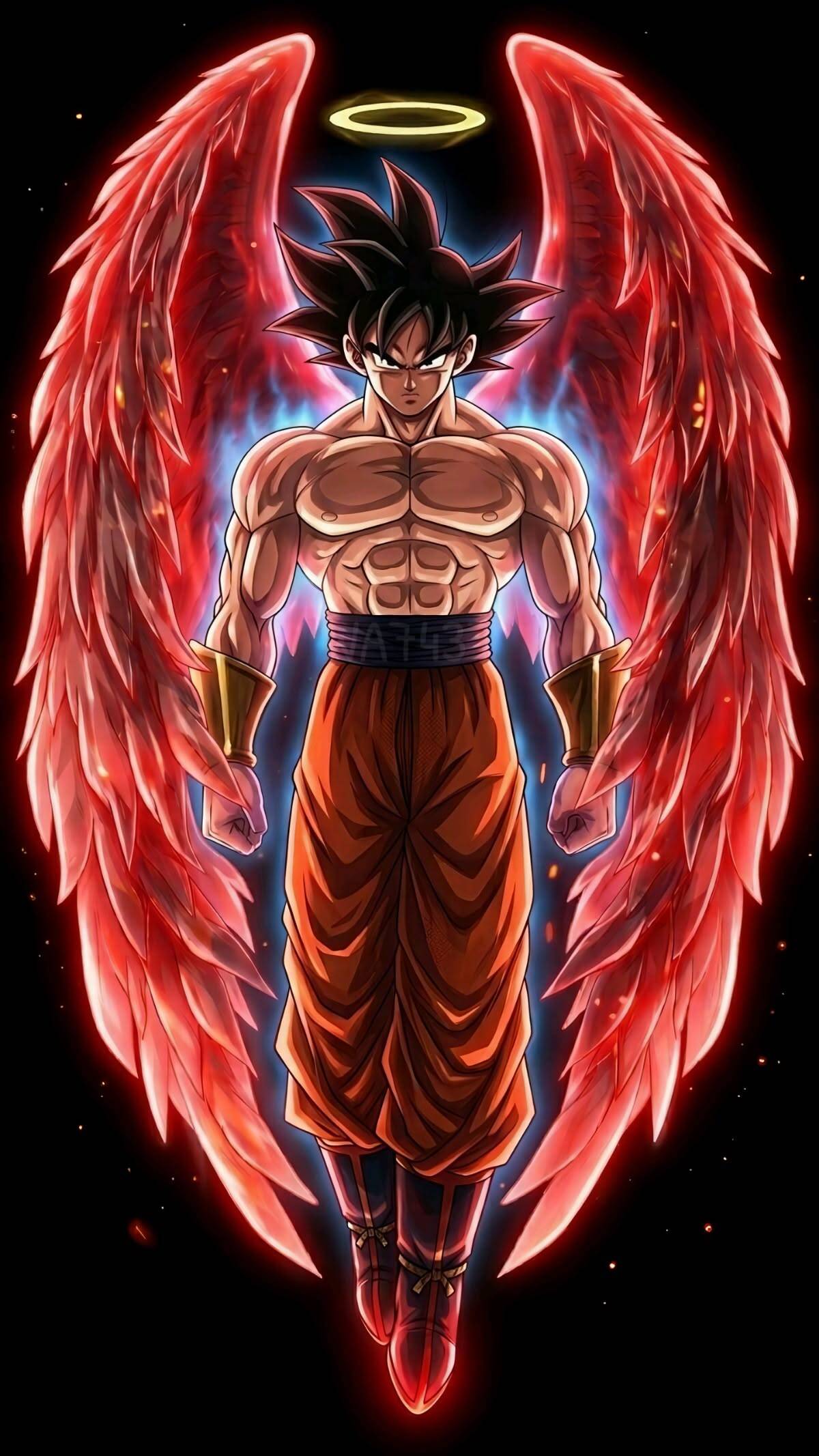 Angel Goku pfp Profile Picture with Red Wings