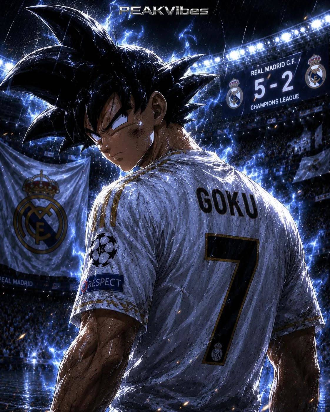 Goku pfp Profile Picture Real Madrid Jersey Goku