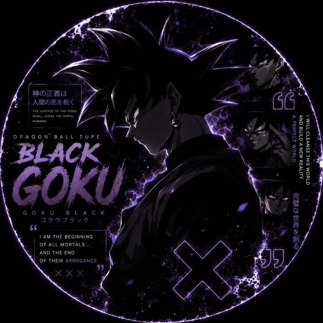 Goku Black pfp Profile Picture Dark Aesthetic Goku pfp Profile Picture