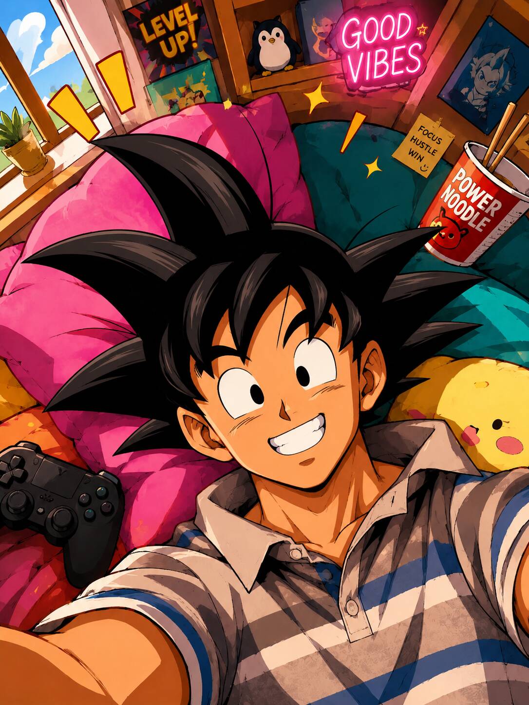 Goku pfp Profile Picture Happy and Relaxed Goku pfp Profile Picture