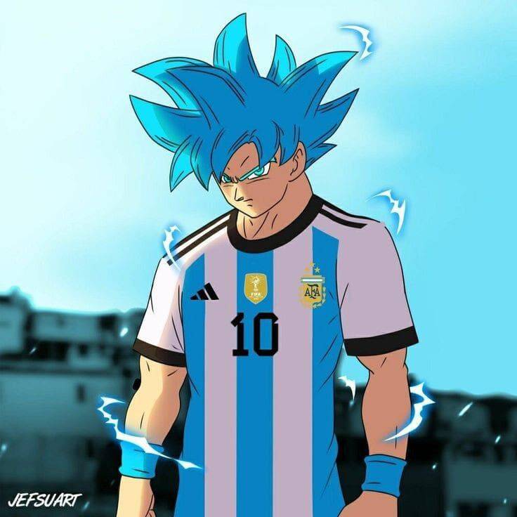 Goku pfp Profile Picture in Argentina Jersey