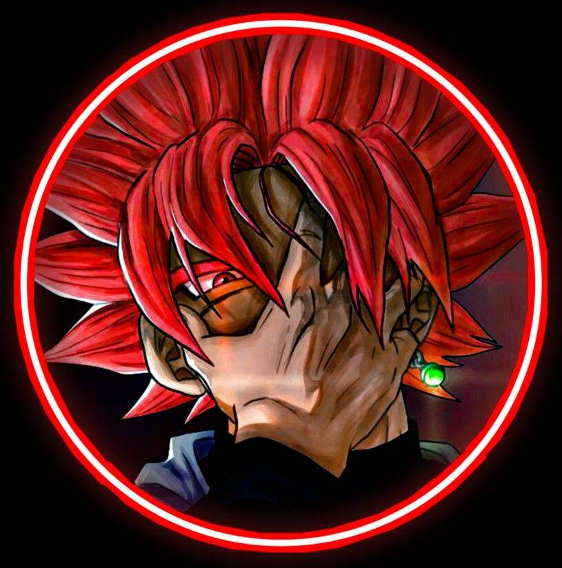Goku pfp Profile Picture Super Saiyan Red Goku with Intense Expression pfp Profile Picture
